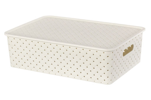 Корзинка с крышкой 7,5 л 35*24,5*10,5 см Береста слоновая кость (модель 5221/26) - Elan gallery фото 3