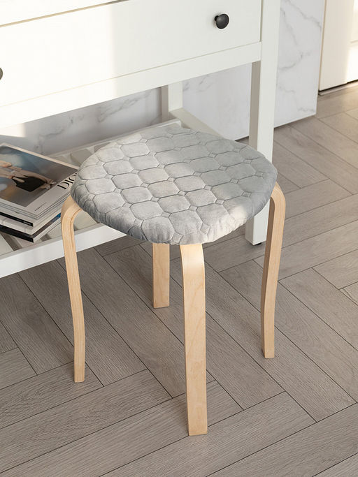 Чехол на табурет D33 серый вельвет