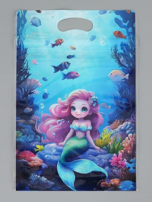 Цена за 50 шт. Пакет подарочный, с zip-lock застежкой, "Русалочка", 15х23 ± 1см МИКС