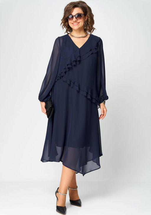 Платье EVA GRANT 7122В темно-синий