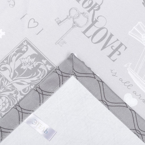 Скатерть Этель Love 180х147 см, 100% хлопок, саржа 190 гр/м2  фото 4