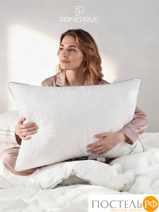 Подушка стеганая PRIME PRIVE BAMBOO COTTON стег. хл.BIODYNAMIC COTTON/бамбук.вол./микровол.CLIMALAST  фото 13
