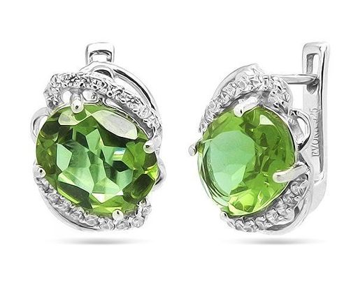 Серьги из серебра султанит, Ариэнна