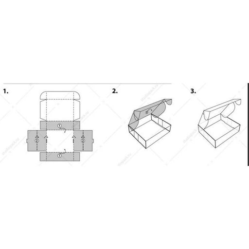 Цена за 5 шт. Коробка - шкатулка с окном, бурая, 27×21×9 см
