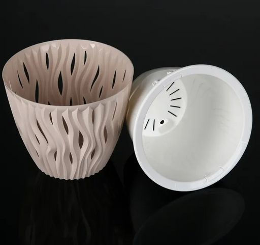 Кашпо Вдохновение (1,6л) Цв. Пудровый (Арт. КШ-5406) - Вмс фото 2