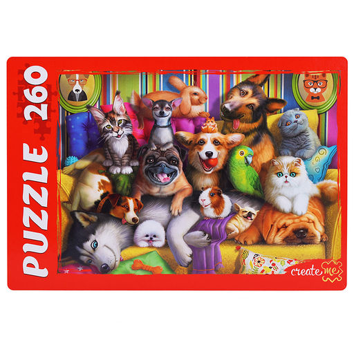 Пазлы 260 "Забавные животные №1"