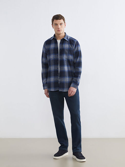 Regular Fit Ekose Gabardin Erkek G?mlek