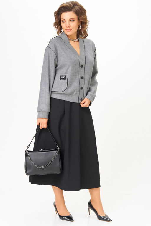 Костюм Aira Style 24131 серо-черный