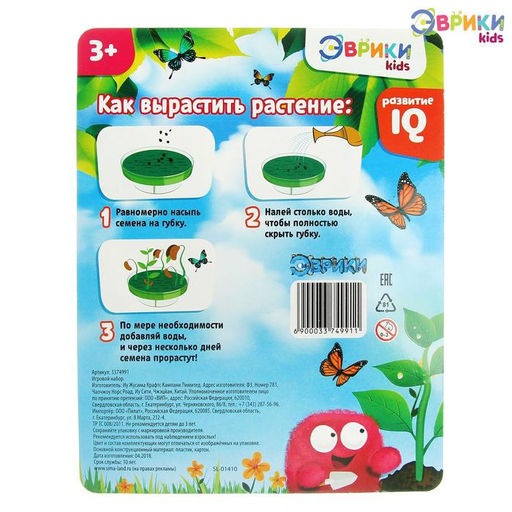 Набор для опытов Выращиваем растение: лупа, семена, тарелка, губка - Эврики фото 9