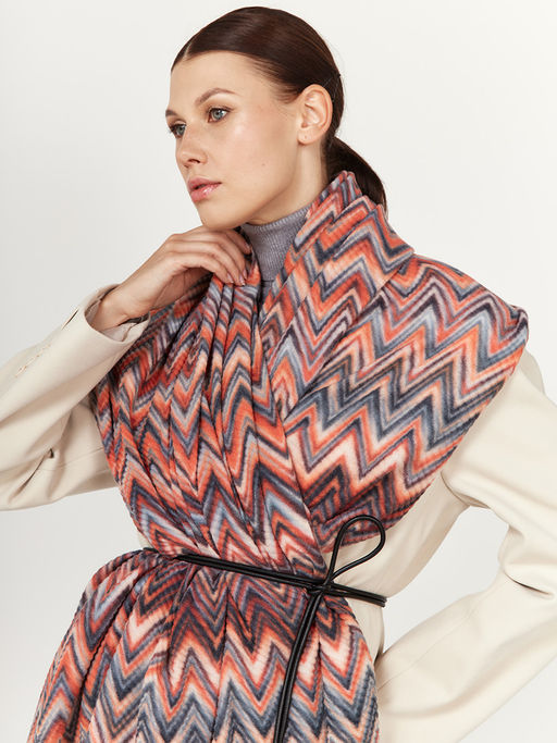 Большой, мягкий, тонкий и очень нежный двусторонний палантин с рисунком - Tantino фото 6