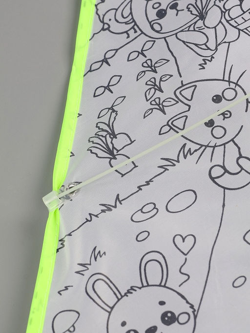 Воздушный змей - раскраска Зверятки, 80 см, 6 фломастеров - Funny toys фото 8