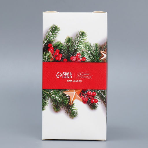 Цена за 5 шт. Коробка для капкейка «С Новым годом», хвоя и ягоды, 16×8×10 см