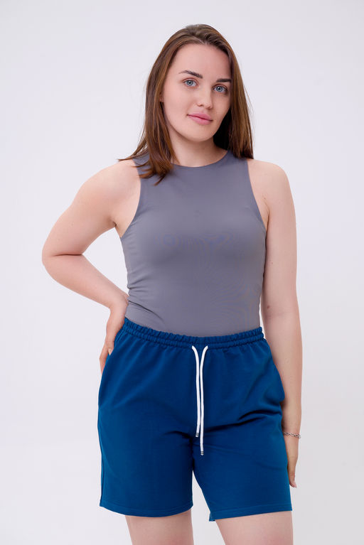 Шорты женские из футера Таиланд королевский синий - Амадэль фото 2