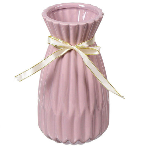 Ваза керамика настольная 24.5 см Презент Y4-3813 розовая (361700) /DANIKS/