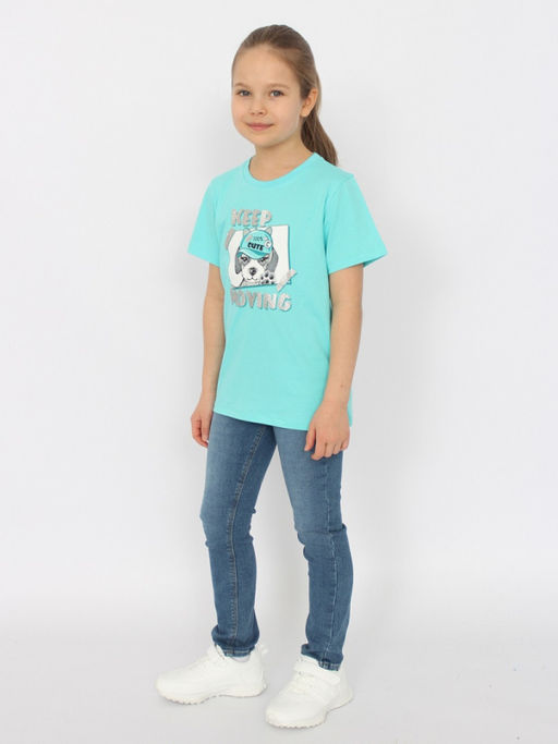 CRB wear/HSKG 63843-40 Футболка для девочки,бирюзовый/Ex.Cherubino  фото 2