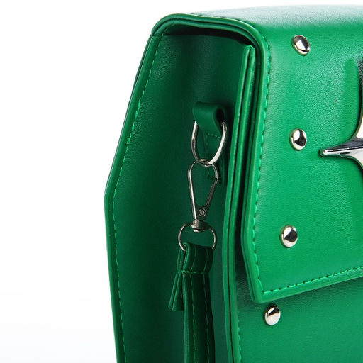 Сумка молодёжная на магните, цвет зелёный - Simaland фото 5
