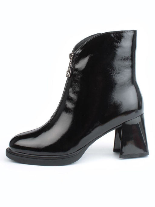 04-M3-H247 BLACK Ботильоны зимние женские (натуральная кожа, натуральный мех)