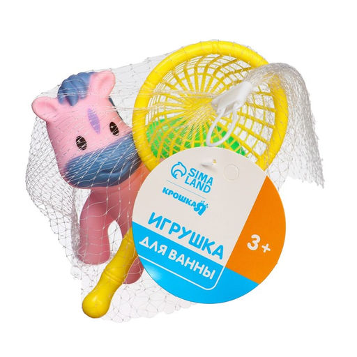 Набор резиновых игрушек для ванны Веселые друзья, 4 шт, с пищалкой, цвет МИКС, Крошка Я  фото 7