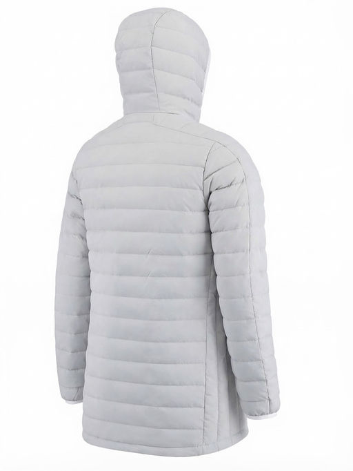 Куртка мужская удлинённая стёганая с капюшоном и графеновой подкладкой утеплитель тинсулейт