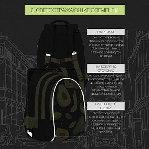 RG-168-1 рюкзак школьный - Grizzly фото 9