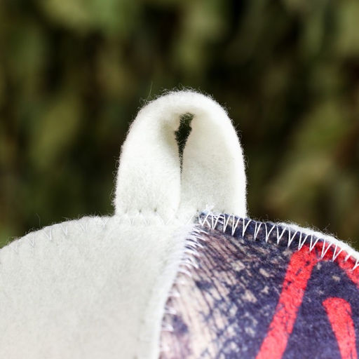 Шапка для бани и сауны с принтом «Банный день», полиэфир 70%, шерсть 30%, «Добропаровъ»