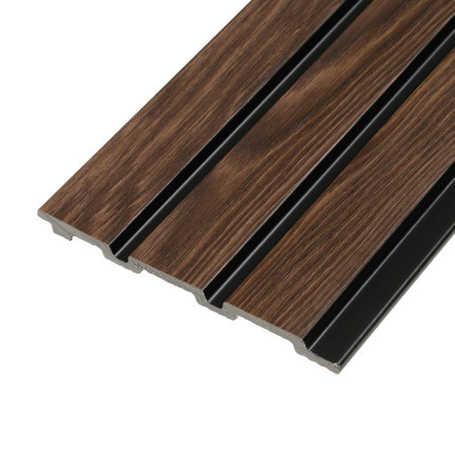 Стеновые панели Grace 3D RAIL, вспененный полистирол, 2700×120×10 мм, цвет махагон