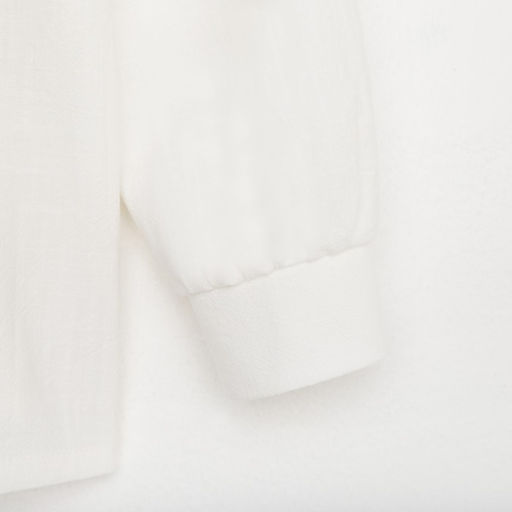 Рубашка для девочки KAFTAN с розовым бантом, белая, размер 34 (122-128 см)