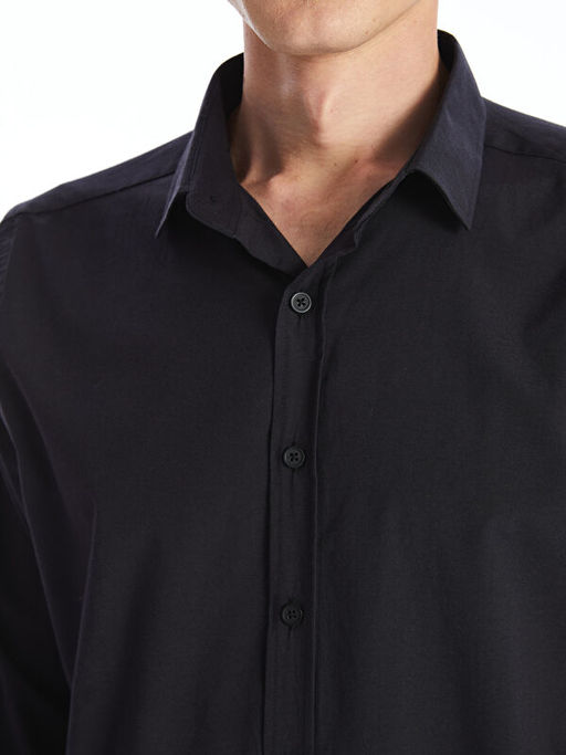 Slim Fit Uzun Kollu Poplin Erkek G?mlek