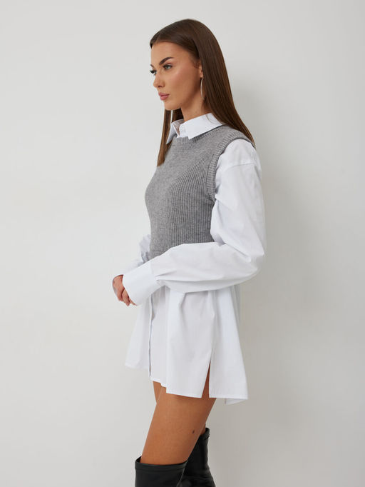 Жилет VN fashion 1028 серый