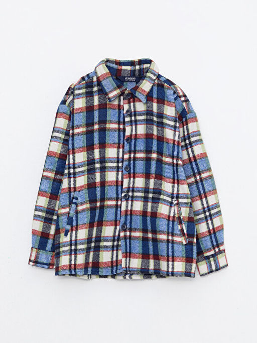 Ekose Uzun Kollu Erkek ?ocuk G?mlek Ceket - Waikiki фото 2