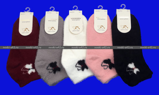 Цена за 10 пар. МИНИBS носки женские ангора НОРКА Кошечка арт. 2770-1 36-41 (фактически 36-41) - Weiwei фото 6