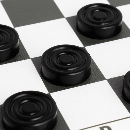 Шашки с виниловым полем, поле 30 х 30 см, d=3 см, h=0,9 см - Время игры фото 4