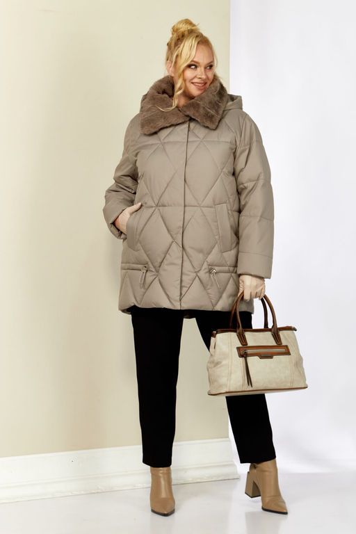 Куртка SHETTI 2207 бежево-серый