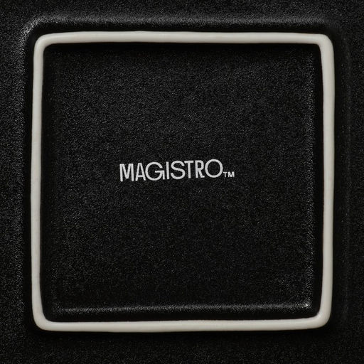 Блюдо для подачи Magistro Pietra lunare, 21×21 см, фарфор,чёрное