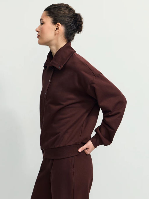 Толстовка с воротником прямого кроя / Zarina фото 4