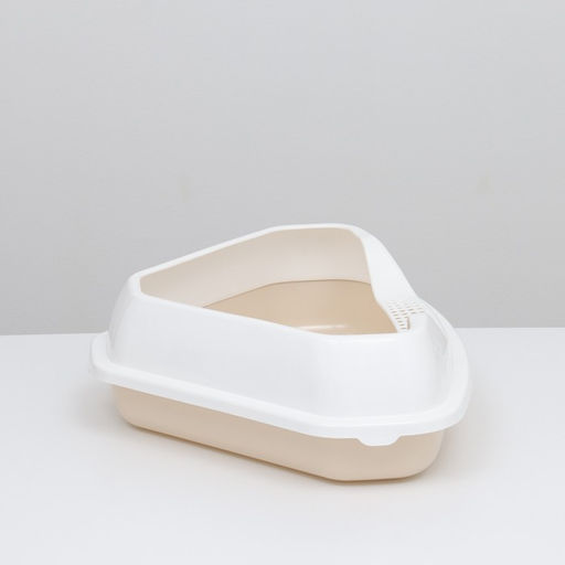 Туалет угловой с рамкой, 55.5×41.5×15 см, бежевый