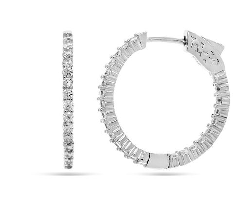 Серьги, куб.циркон., ТЦС-КНГкр-24мм