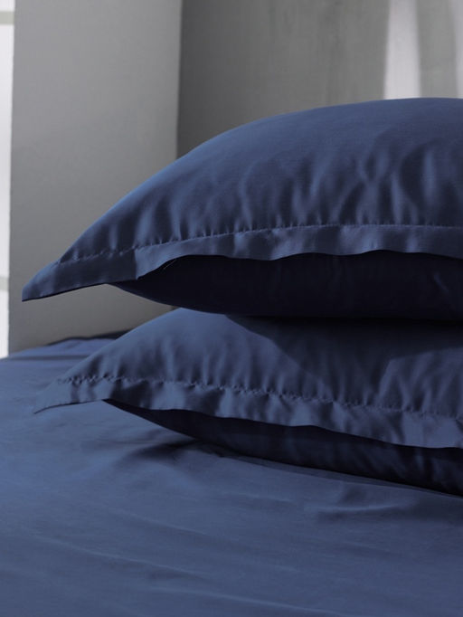 Наволочка SL Home Tencel, 50×70+3 см, синяя, тенсель, эвкалиптовое волокно 100%