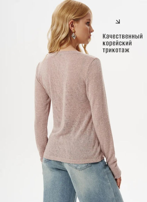 Полупрозрачный лонгслив из мягкого трикотажа-паутинка - Sahar art lab фото 13