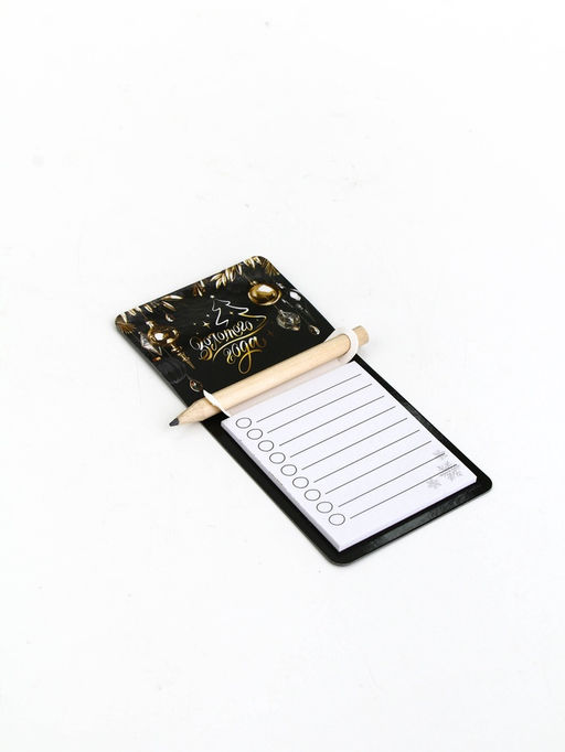 Набор магнитов С Новым годом с блоком и карандашом 4 шт.