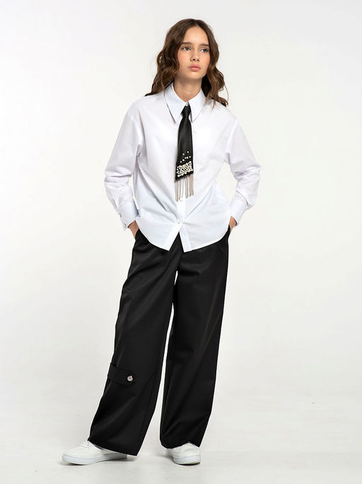 Школьная рубашка для девочек Mooriposh, модель 06221  фото 8