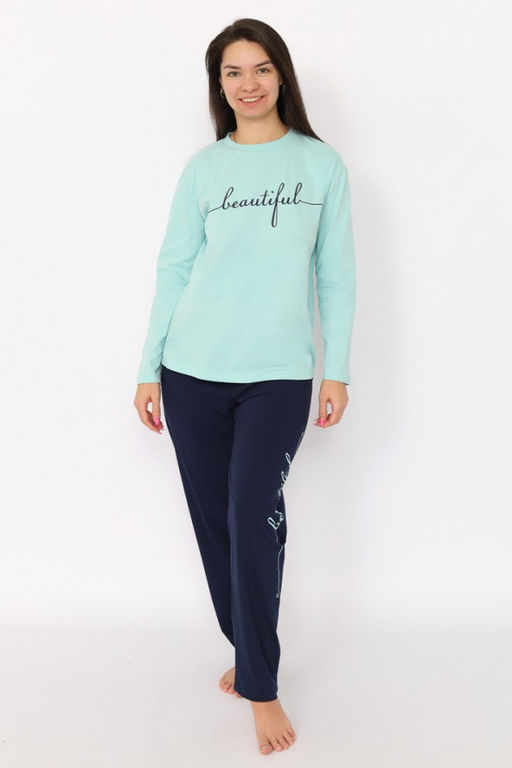 CRB wear/CSXW 50037-49 Пижама женская (джемпер, брюки),светло-бирюзовый/Ex.Cherubino