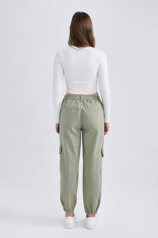 Брюки Cool Cargo Jogger из габардина из 100% хлопка - Defacto фото 5