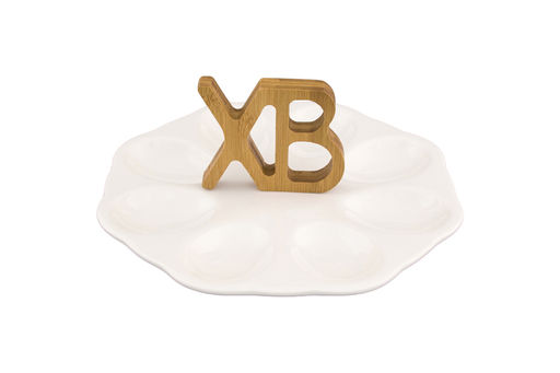 Тарелка д/фарш. яиц 21*21*10,5 см ХВ + 2 дер. ручки - Elan gallery фото 5