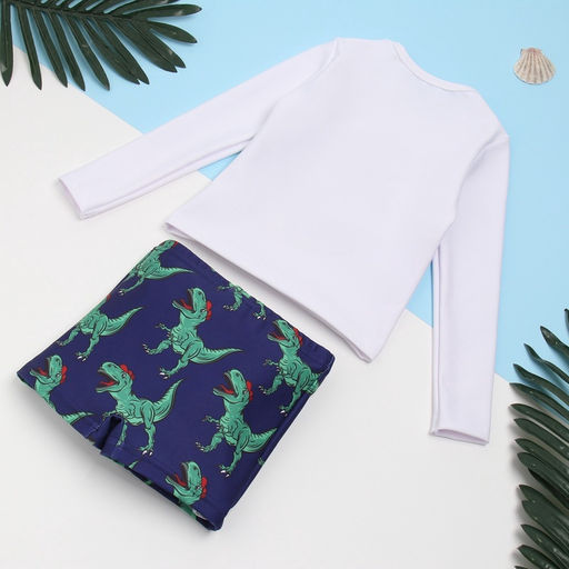Костюм купальный для мальчика KAFTAN «Динозавр», сине-белый, рост 110-116 см
