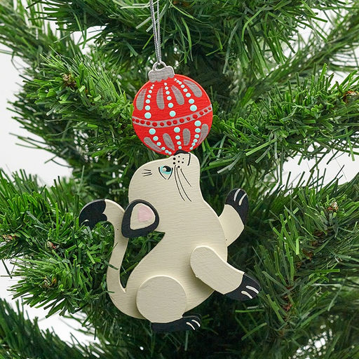 Котик с шариком. - Idh фото 2