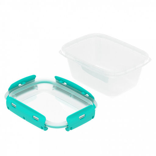 Контейнер для продуктов 0,8л, 17,3х13,1?х8,2см, с клипсами, уплотнитель, полипропилен, подходит для СВЧ (Россия) - Домашняя мода фото 2
