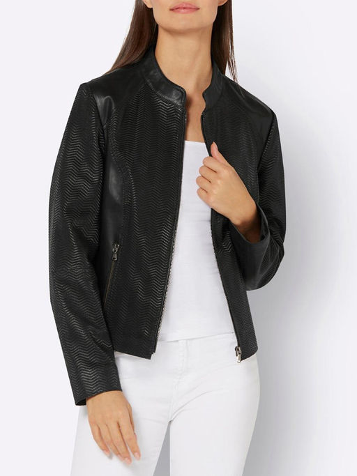 Кожаная куртка, черная