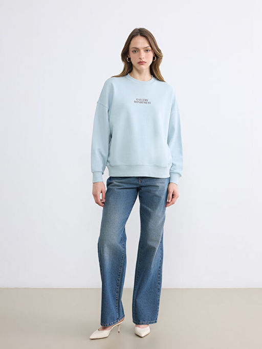 Свитшот женский Oversize с принтом