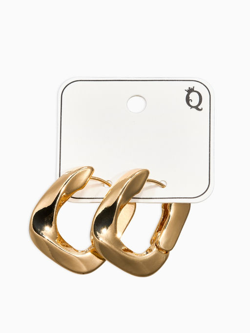 Серьги металл Богема изгиб, цвет золото